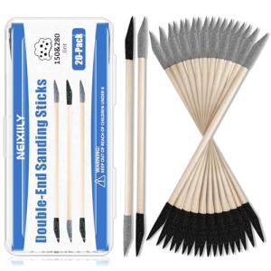 Dual-Grit Sanding Sticks 150/280 Grit - 20 Pack
