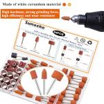 Sunxeke 64Pcs Sanding Bits for Dremel Rotary Tools, 42Pcs Aluminum Oxide Grinding Stones Sanding Drill Bits (1/8 inch Shank) and Sanding Drums, Grinding Bits for Metal Rust Removal Polishing