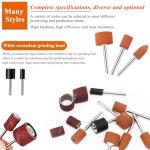 Sunxeke 64Pcs Sanding Bits for Dremel Rotary Tools, 42Pcs Aluminum Oxide Grinding Stones Sanding Drill Bits (1/8 inch Shank) and Sanding Drums, Grinding Bits for Metal Rust Removal Polishing