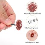 48X 1" 80-2500# Diamond Radial Bristle Disc Kit for Wood Metal Jewelry Polishing