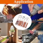 Sunxeke 64Pcs Sanding Bits for Dremel Rotary Tools, 42Pcs Aluminum Oxide Grinding Stones Sanding Drill Bits (1/8 inch Shank) and Sanding Drums, Grinding Bits for Metal Rust Removal Polishing