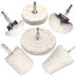 6 pcs Buffing Wheel for Drill, Pad Polishing Kits, Shaped Tool Metal