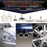 6 pcs Buffing Wheel for Drill, Pad Polishing Kits, Shaped Tool Metal