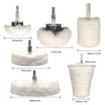 6 pcs Buffing Wheel for Drill, Pad Polishing Kits, Shaped Tool Metal