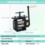 HAADID 110MM 3-in-1 Manual Rolling Mill