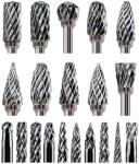 Carbide Burr Set with Collets for Rotary Tools