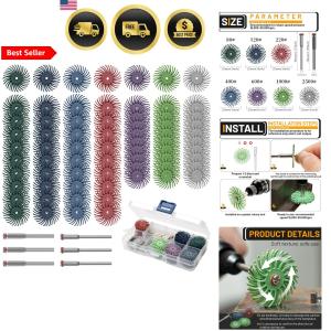 76-Piece Radial Bristle Disc Kit for Polishing