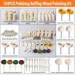 134-Piece Polishing Wheel Kit for Rotary Tools