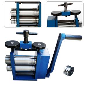 Blue Manual Rolling Mill for Jewelry Making 75mm