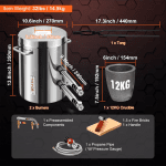 12KG Propane Melting Furnace Kit with Crucible & Tongs
