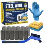 Steel Wool Cleaning & Polishing Kit with Gloves
