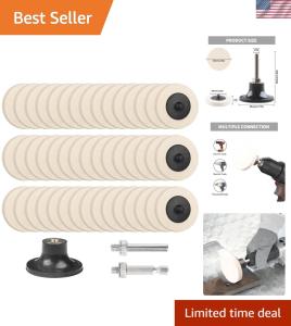 48-Piece 2-Inch Wool Polishing Wheel Set