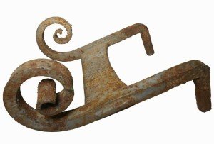 Antique Hand Forged Iron Boot Scraper, 19th Century