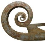 Antique Hand Forged Iron Boot Scraper, 19th Century