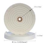 8-Inch Cotton Buffing Wheels for Metal & Wood