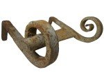 Antique Hand Forged Iron Boot Scraper, 19th Century