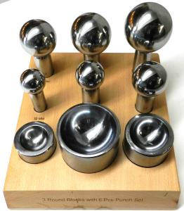 Steel Cupola Punch and Die Set with Dapping Tools