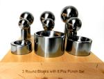 Steel Cupola Punch and Die Set with Dapping Tools