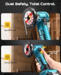 SEESII Cordless Mini Angle Grinder with Accessories