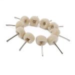 10 Pcs 3mm Shank Wool Polishing Buffing Wheels