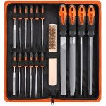 25-Piece Premium Metal Files Set with Case