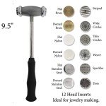 Beadsmith Interchangeable Texture Hammer Set - 13 Pieces