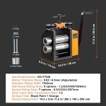 75mm Rolling Mill 2.95" Jewelry Rolling Mill Machine 1: 2 Gear Ratio