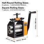 75mm Rolling Mill 2.95" Jewelry Rolling Mill Machine 1: 2 Gear Ratio