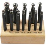 12-Piece Dapping Punch Set with Wooden Stand