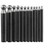 12-Piece Dapping Punch Set with Wooden Stand