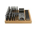 Steel Dapping Punch Set with Wooden Block Base