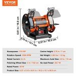 VEVOR 50W Brushless Bench Polisher with Accessories