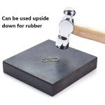 Steel Bench Block Anvil for Jewelers with Rubber