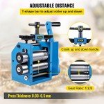 VEVOR 3" Jewelry Rolling Mill with Gear Ratio 1:2.5