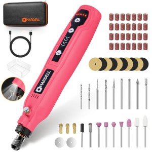 HARDELL Mini Cordless Rotary Tool Kit with 61 Accessories