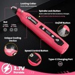 HARDELL Mini Cordless Rotary Tool Kit with 61 Accessories