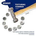 9-Face Texturing Hammer for Versatile Metalworking