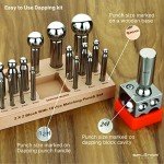 Steel Dapping Block and Punch Set for Jewelry
