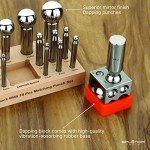 Steel Dapping Block and Punch Set for Jewelry