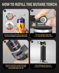 Dual Flame Butane Torch Lighter for Cooking