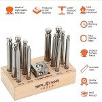 Steel 1" Square Dapping Block & Punch Set