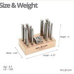 Steel 1" Square Dapping Block & Punch Set