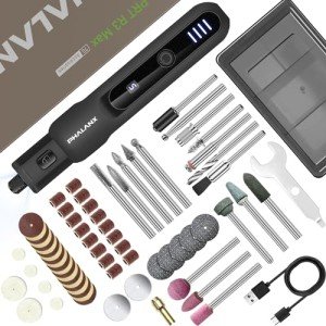 Cordless Rotary Tool Kit with LED Light & Accessories