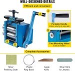 VEVOR 3" Jewelry Rolling Mill Machine - Blue