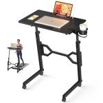 Mobile Adjustable Height Rolling Desk for Creatives