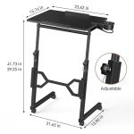 Mobile Adjustable Height Rolling Desk for Creatives