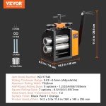 VEVOR 3-in-1 Jewelry Rolling Mill Machine