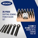 26-Piece Dapping Punch Block Set for Jewelry Making