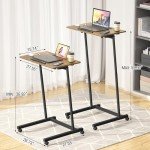 Portable Adjustable Height Rolling Desk for Metalworking