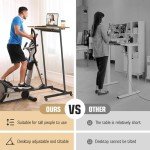 Portable Adjustable Height Rolling Desk for Metalworking